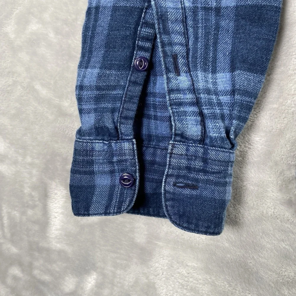 Flint and Tinder Shirt Mens Small Flannel Button Down Huckberry Plaid Cotton